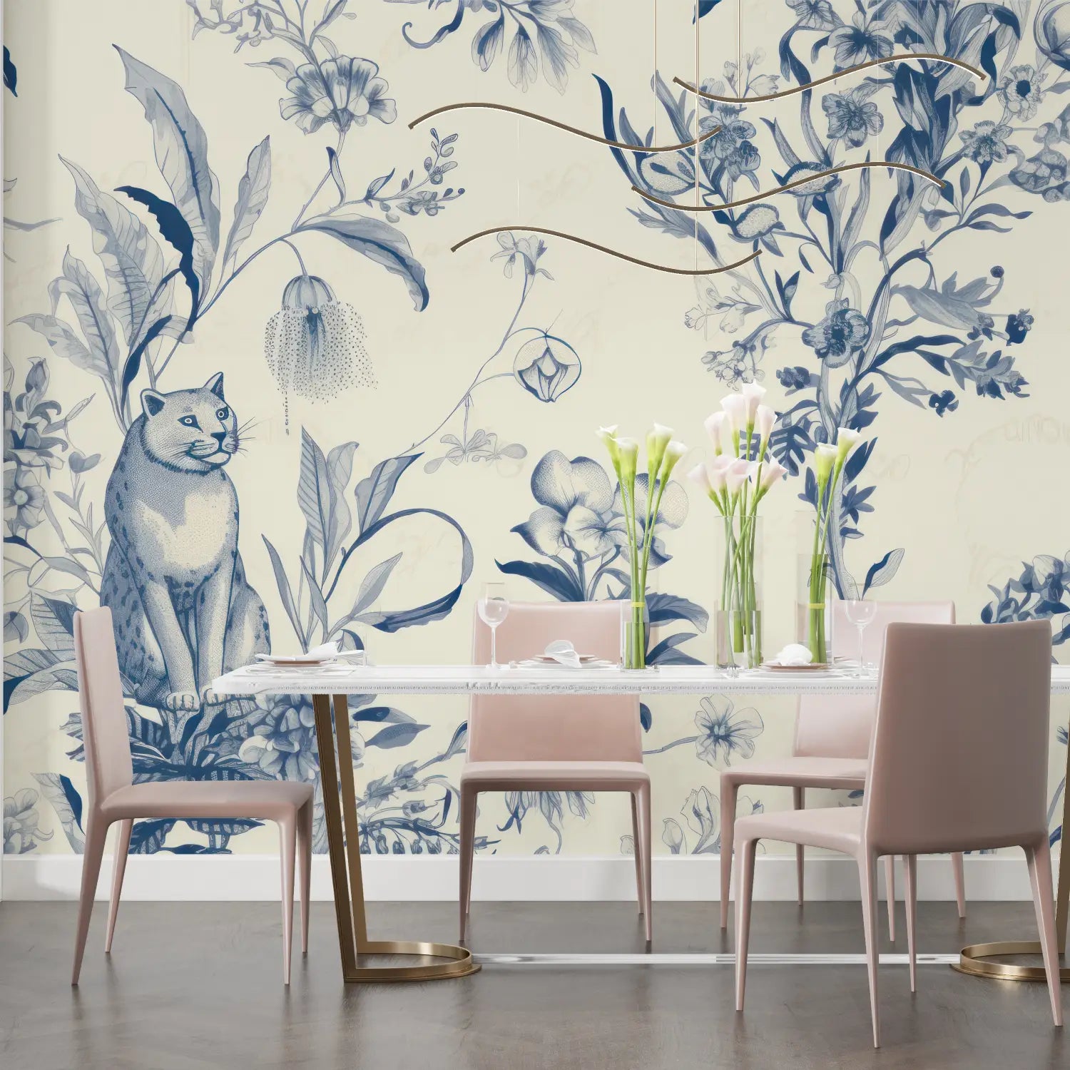 Navy Blue and White Wallpaper - Second Image