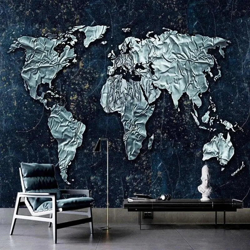 Mural World Map Wallpaper - Second Image