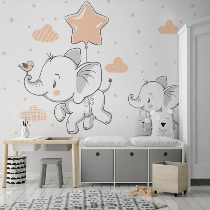 Papier Peint Chambre Bébé Thème Eléphant