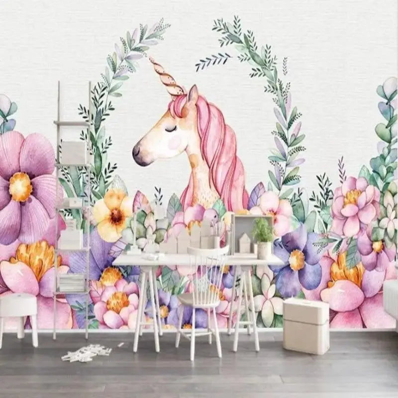 Papier Peint Chambre Licorne pour Fille - Second Image