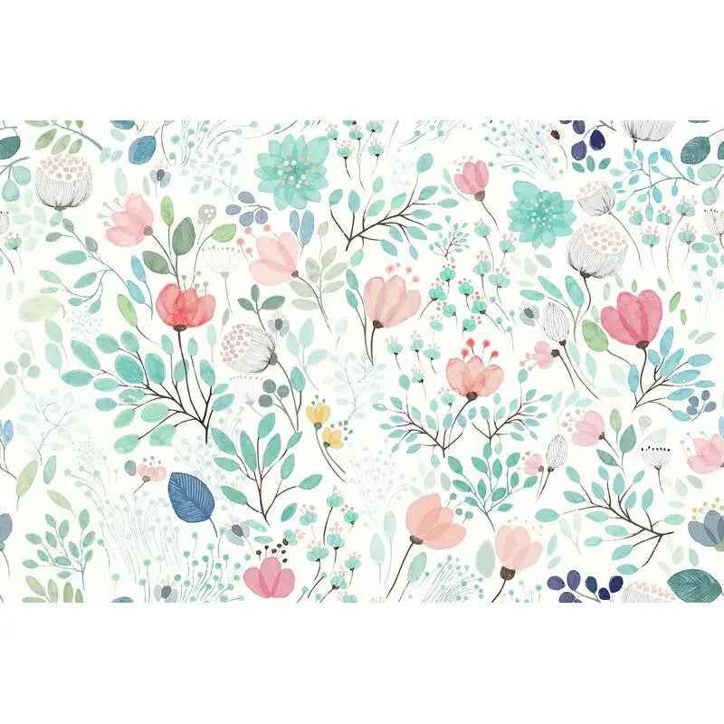 Papier Peint Fleuri Multicolore