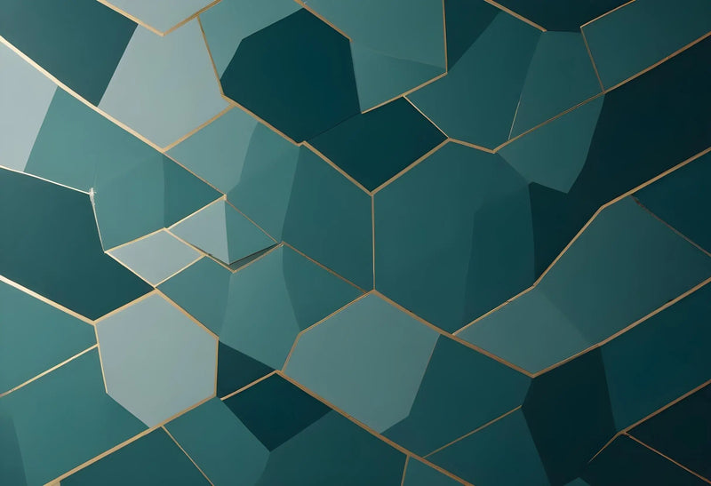 Teal Geometric Wallpaper