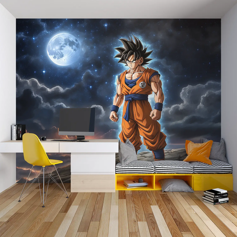 Papier Peint Goku Nocturne - chambre spiderman