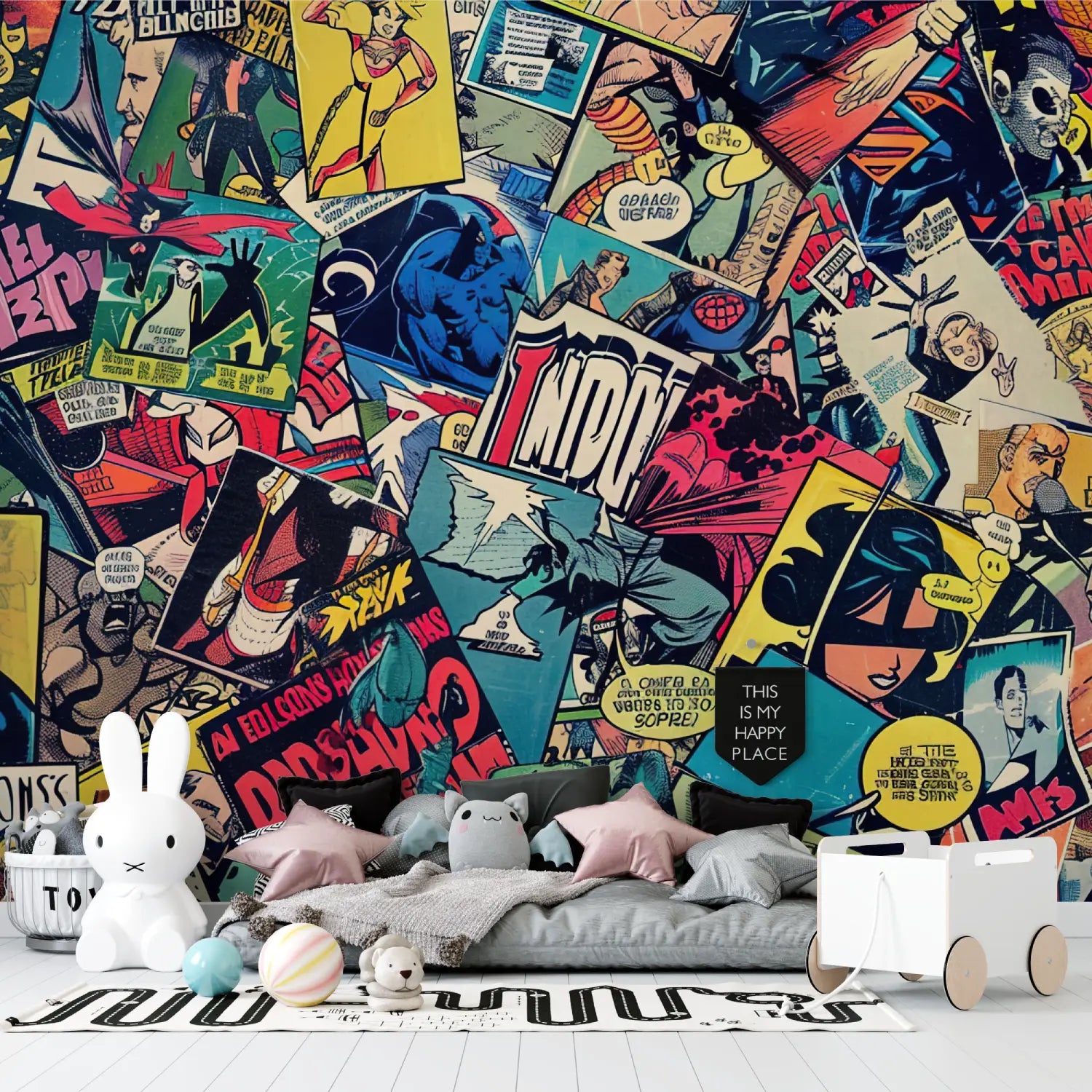 Trendy Comic Graffiti Wallpaper - Second Image