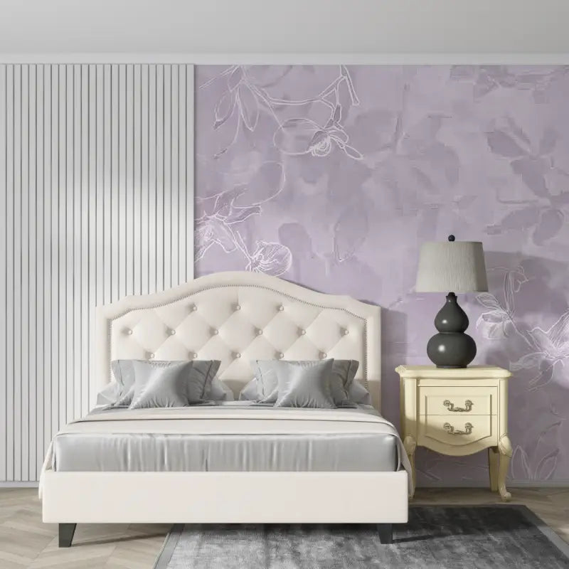 Papier Peint Gris Et Mauve - design