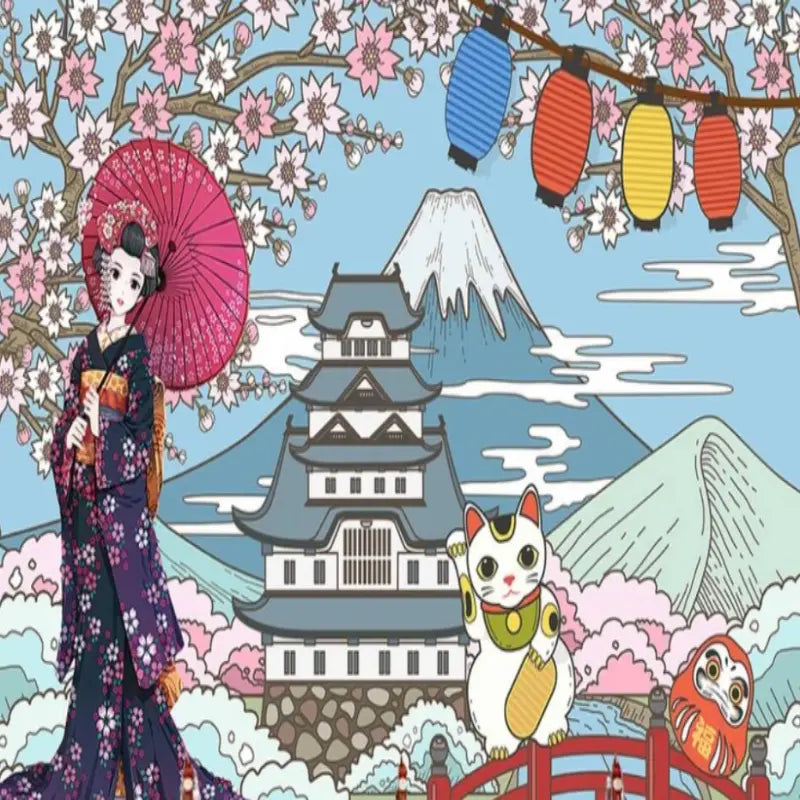 Papier Peint Japonais Esprit Kimono