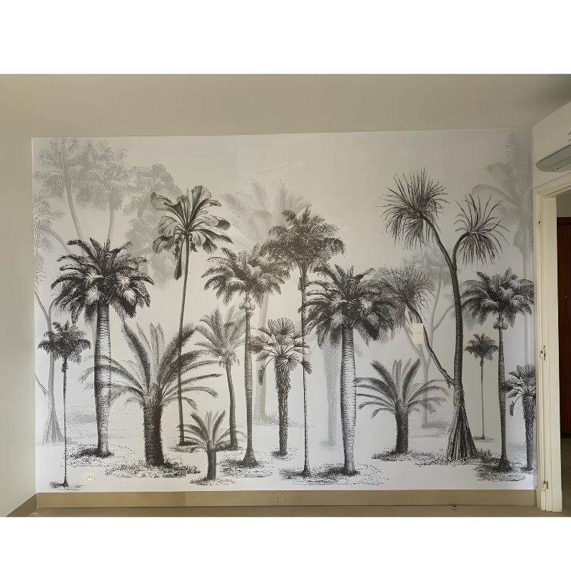 Black and White Jungle Wallpaper