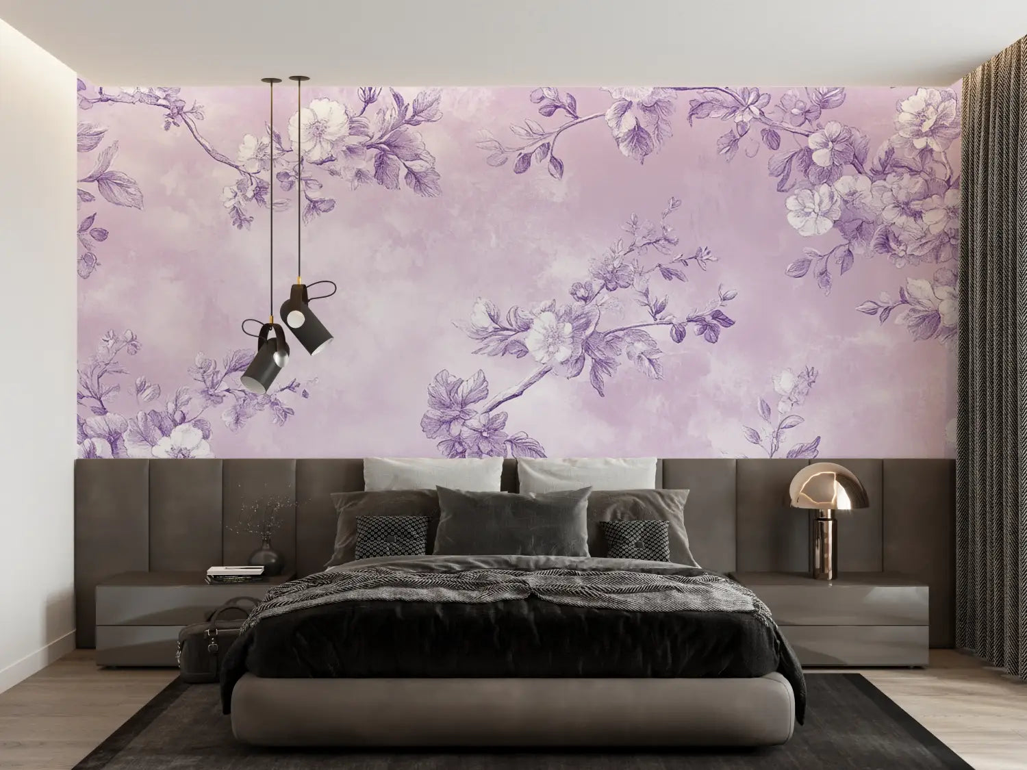 Papier Peint Lilas Mauve - panoramique tendance