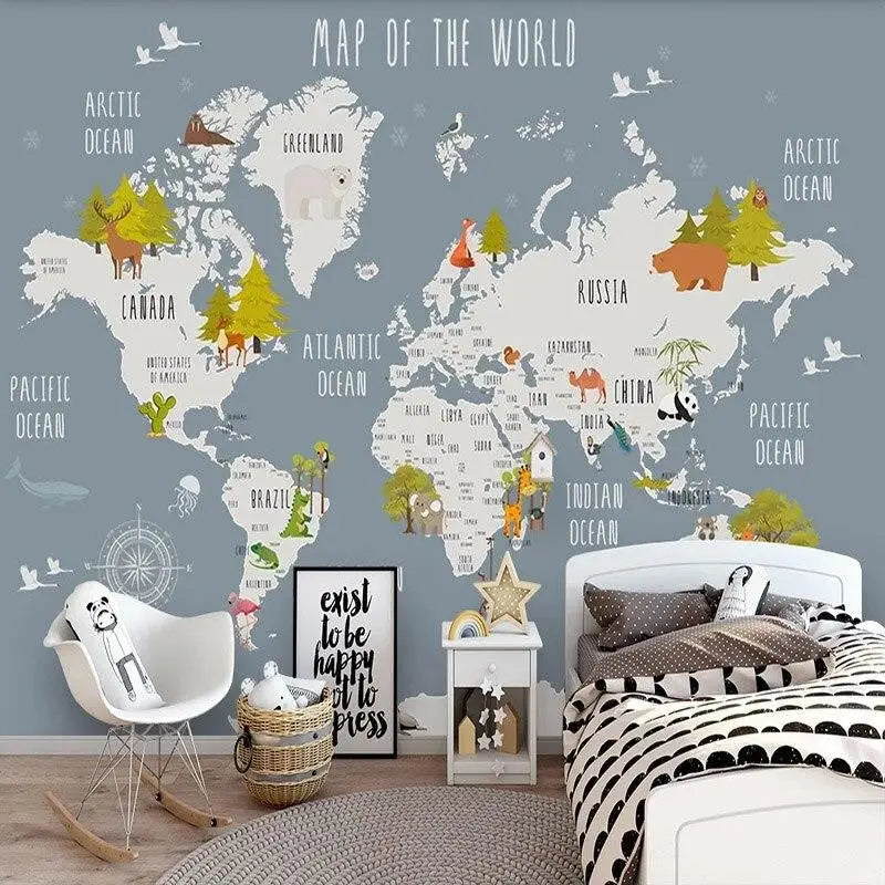 Papier Peint Mappemonde Enfant