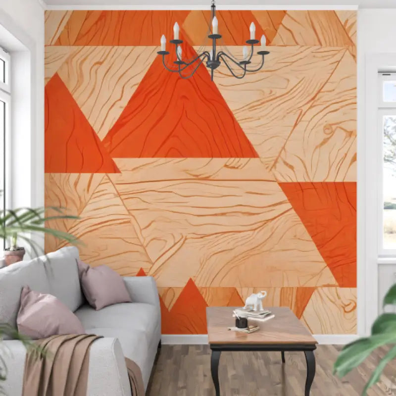 Papier Peint Motif Orange - tapisserie