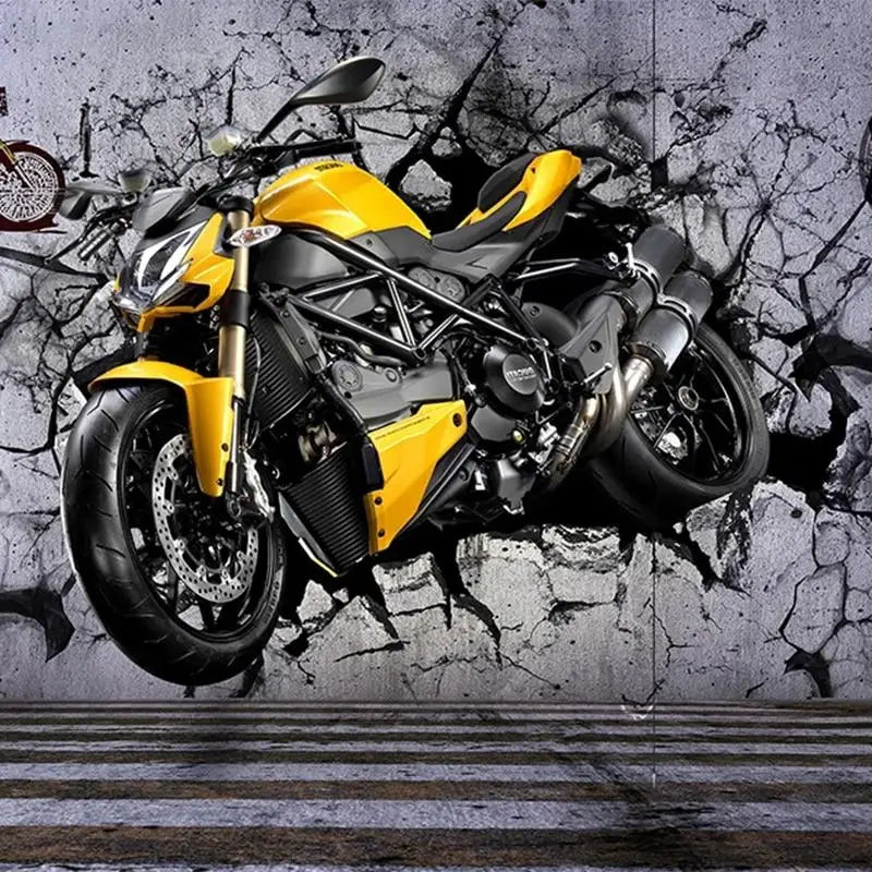 Papier Peint Moto Jaune Electrique