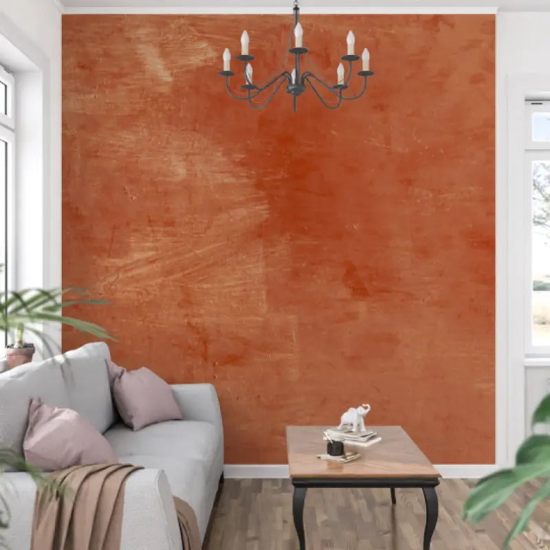 Papier Peint Ocre Rouge - tapisserie