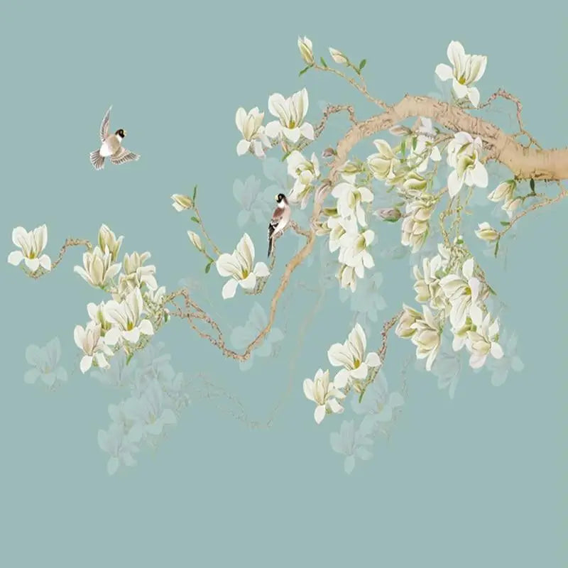 Papier Peint Oiseaux Branche d’Arbre