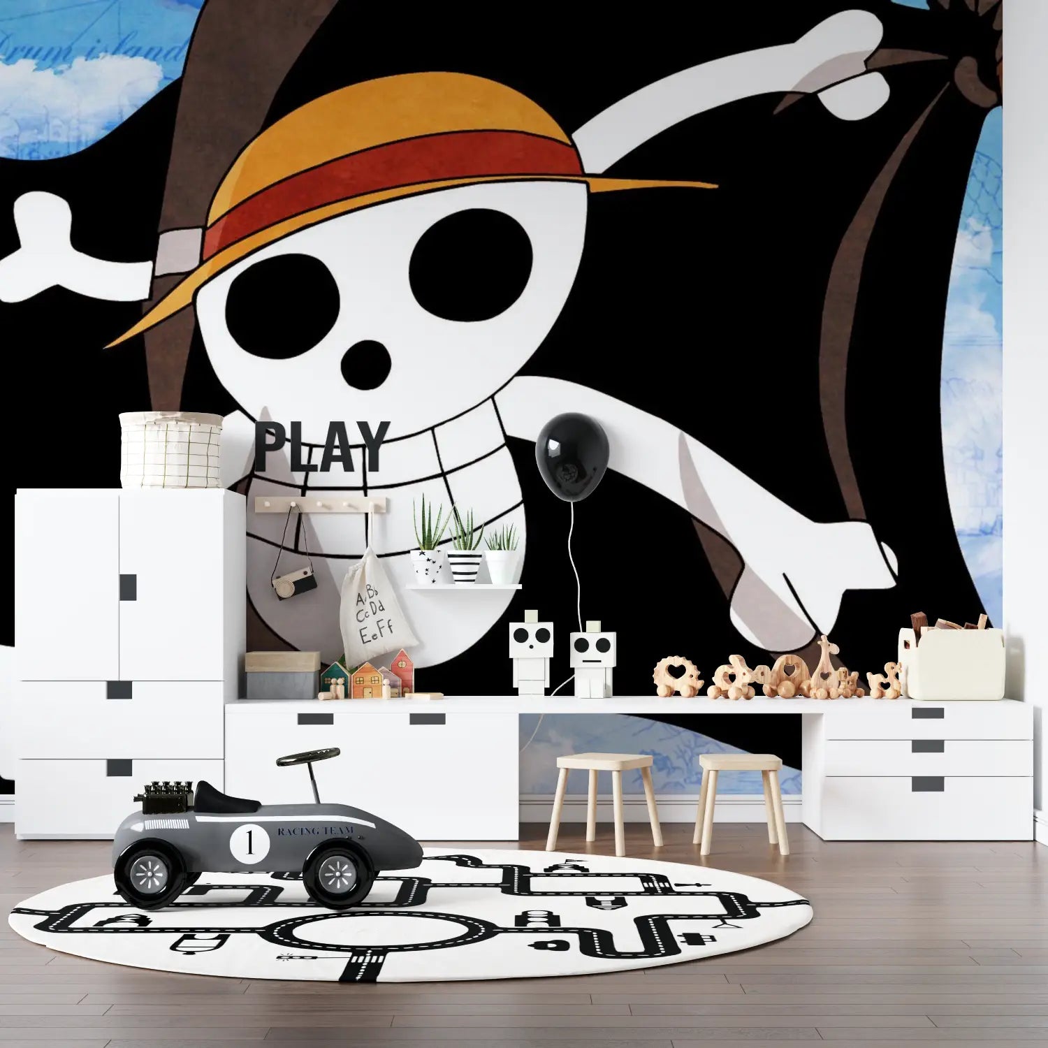 Sfondo con una bandiera pirata di One Piece - Second Image