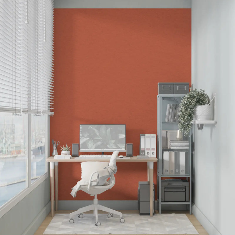 Papier Peint Orange Uni Foncé - sur mesure