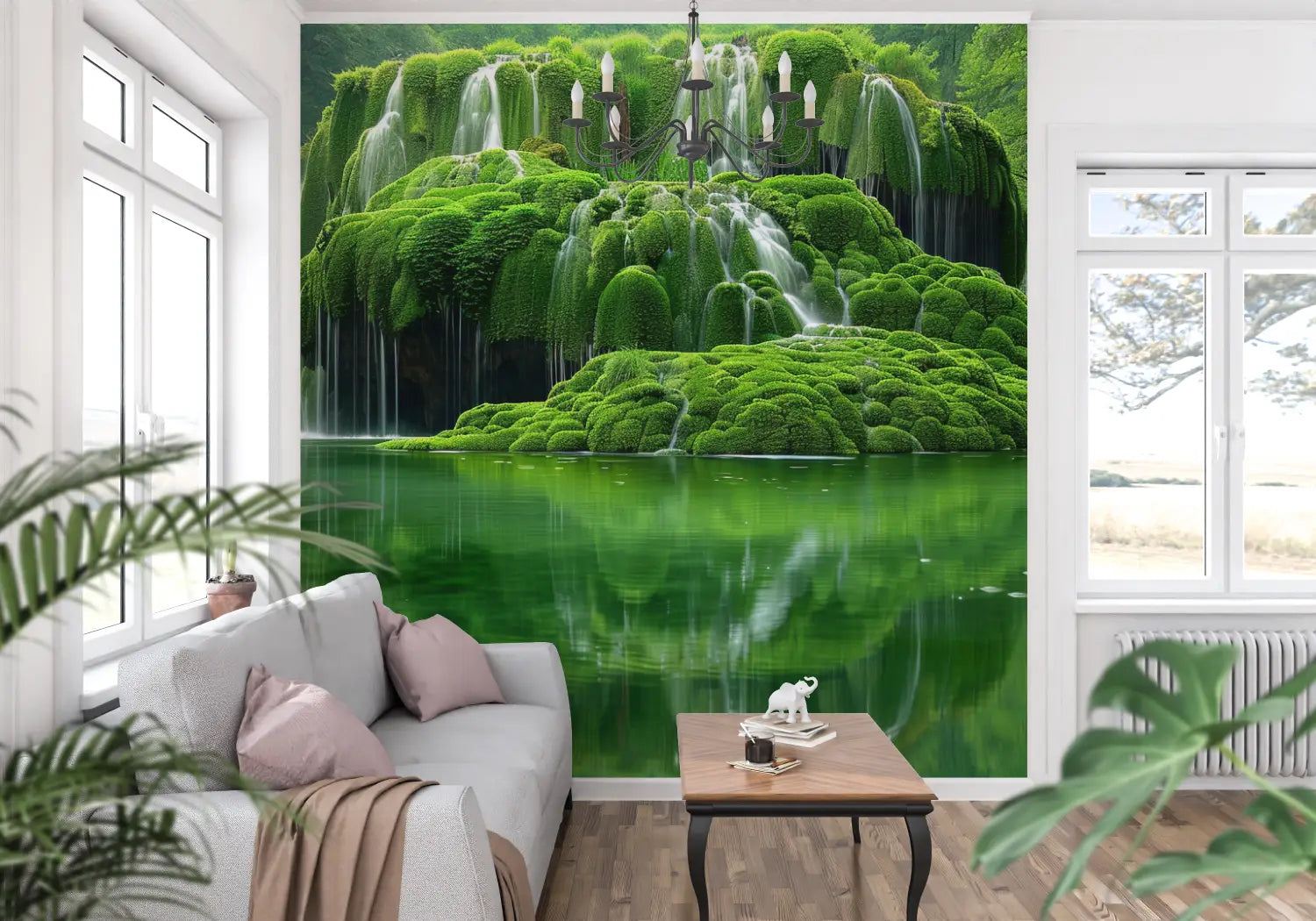 Green Waterfall Panoramic Wallpaper - Second Image