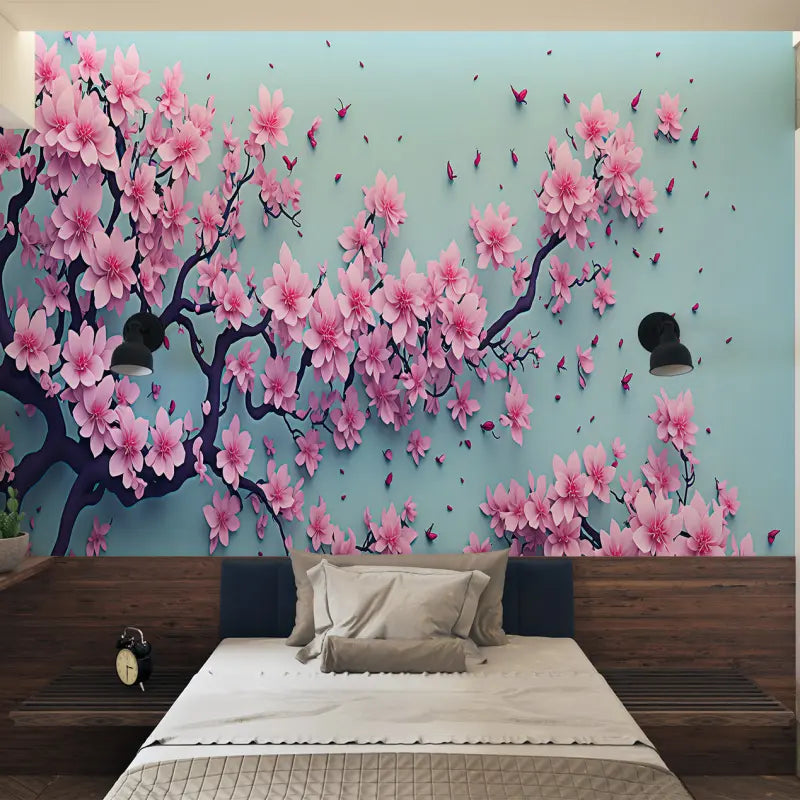 Papier Peint Panoramique Fleurs De Cerisier