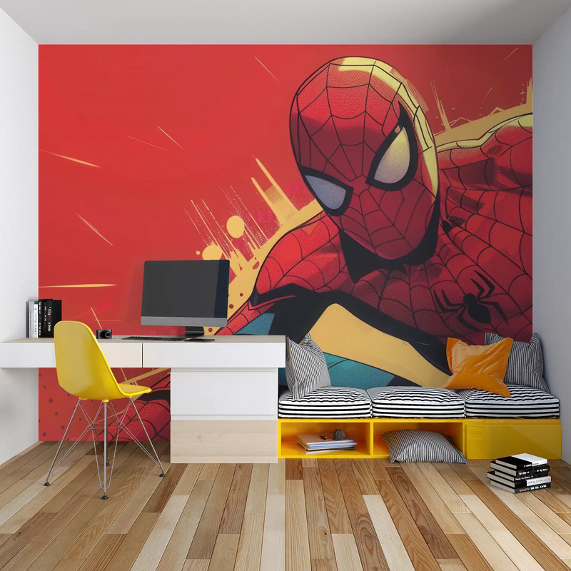 Papier Peint Spiderman BD - chambre spiderman