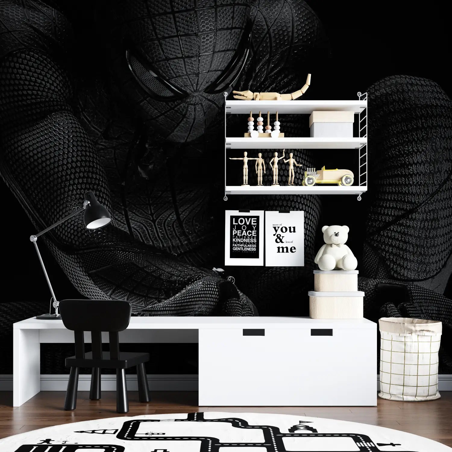 Papier Peint Spiderman Noir Design - Second Image