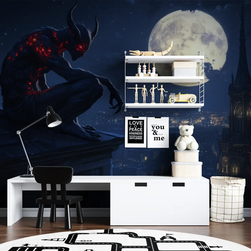 Papier Peint Spiderman Vampire - chambre garçon lit