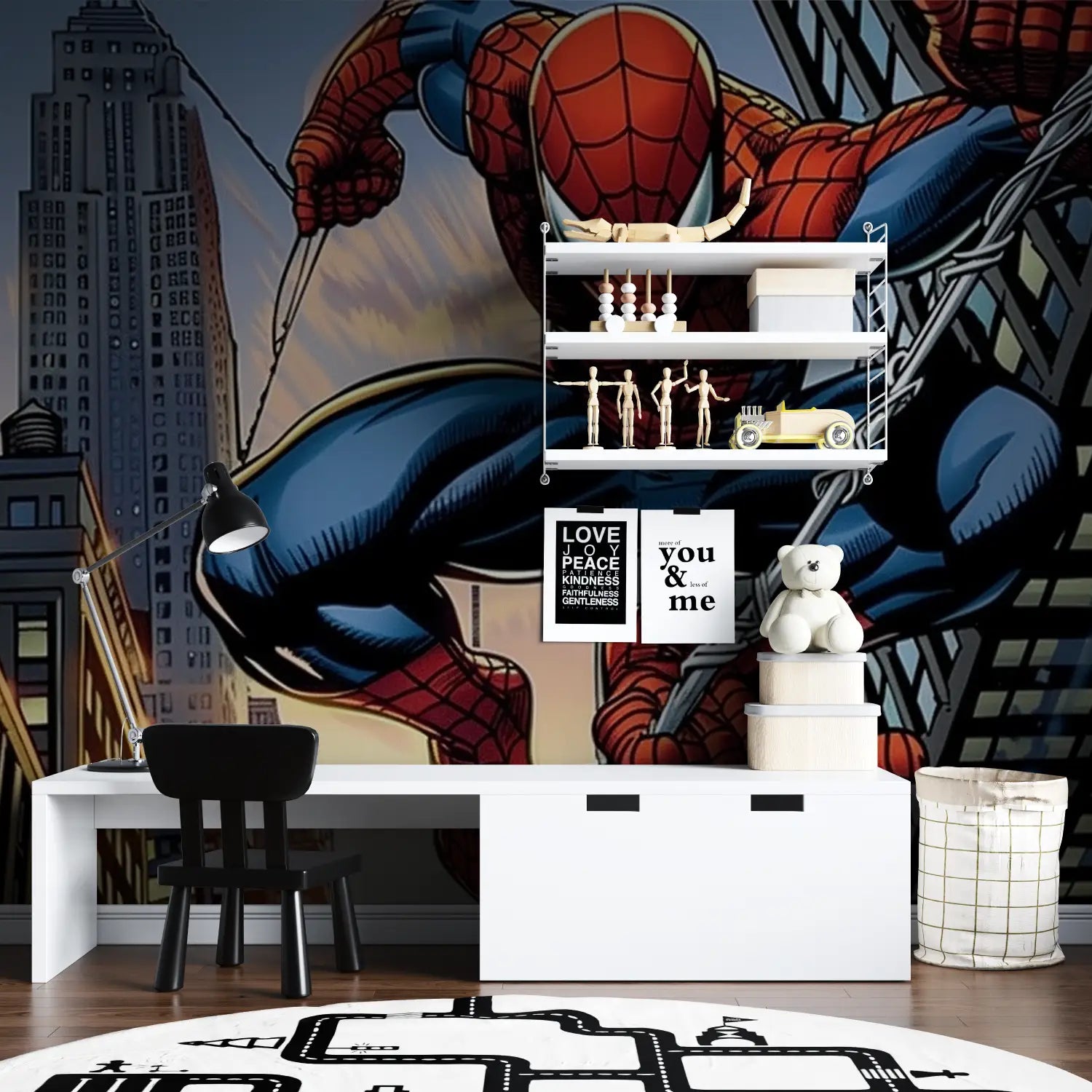 Papier Peint Spiderman Vieux Comic Book - chambre spiderman