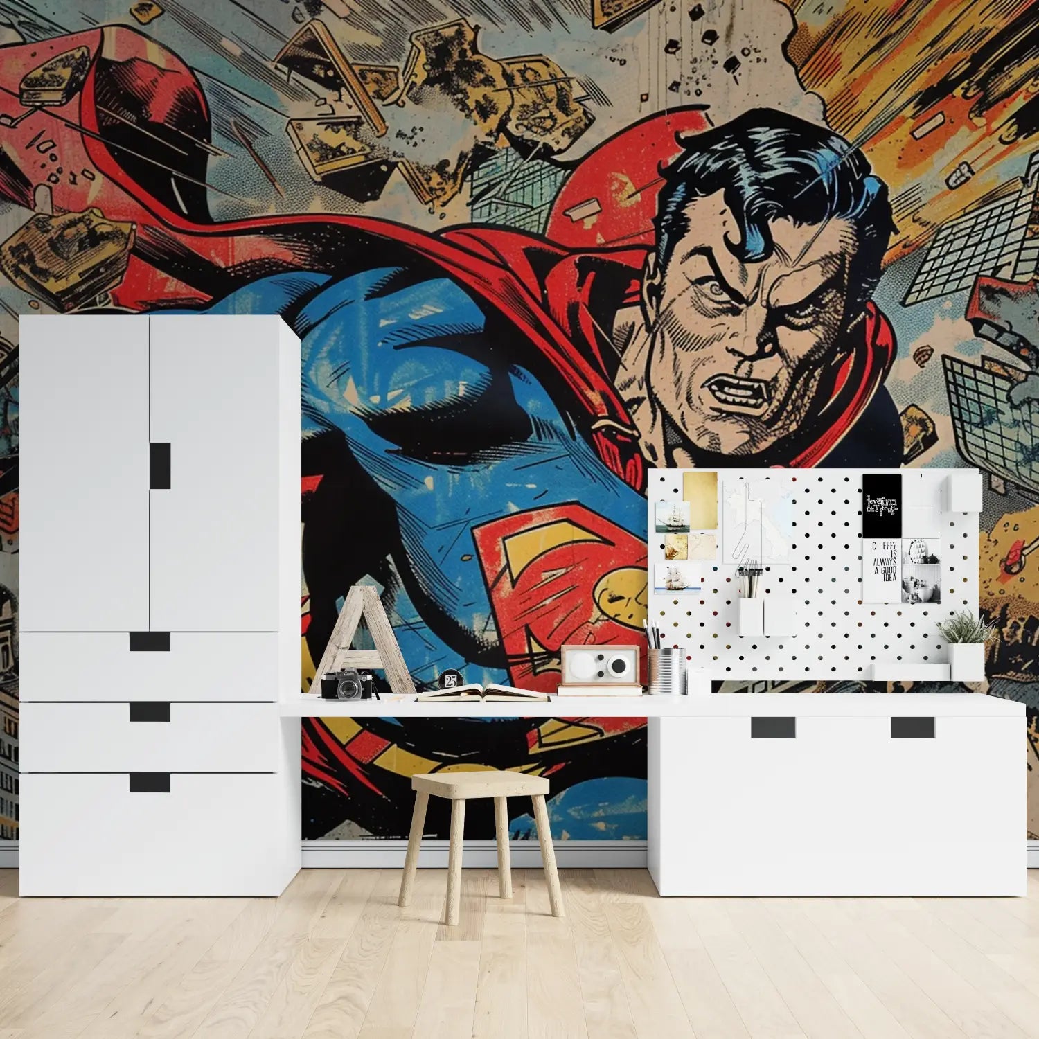 Papier Peint Superman Comic Book - tapisserie hero