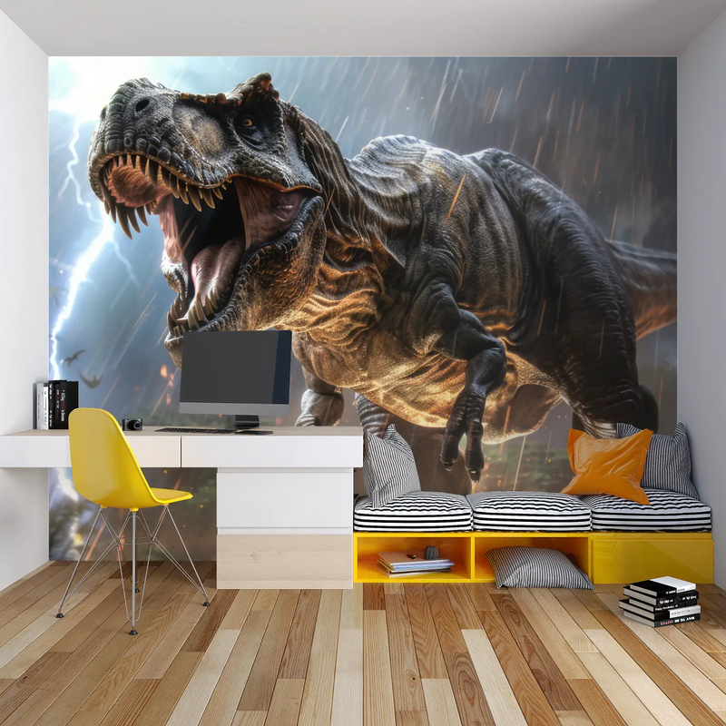 Papier Peint T Rex Sauvage - chambre spiderman