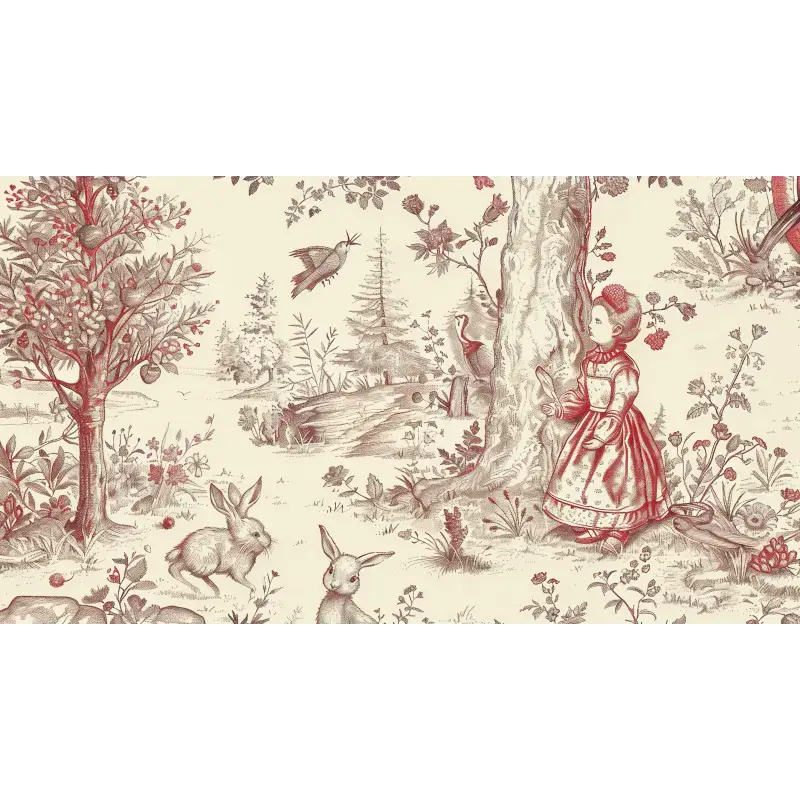 Papier Peint Toile De Jouy Chambre Enfant