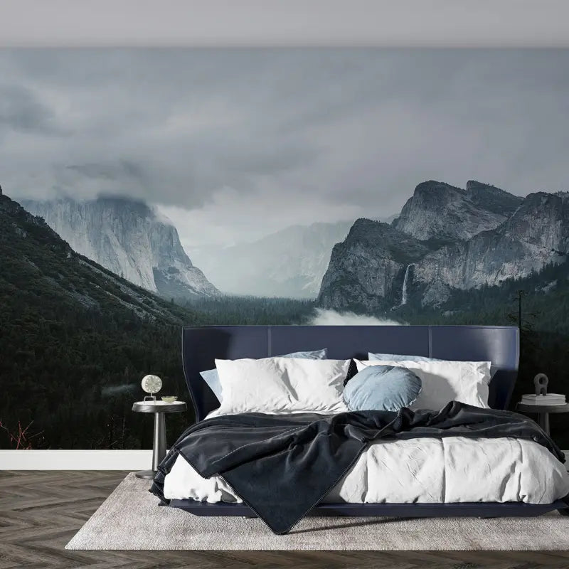 Papier Peint Trompe L Oeil Montagne