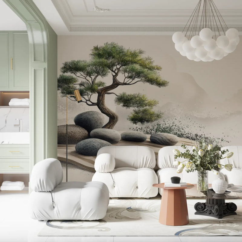 Papier Peint Zen Arbre Japonais - tendances