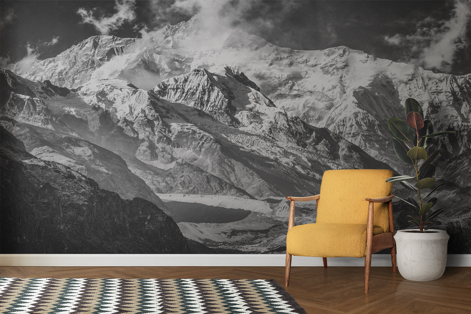 Papier Peint Trompe L’Oeil Montagne