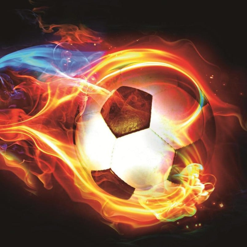 Sfondo di calcio <br/> Calcio in fiamme - Second Image