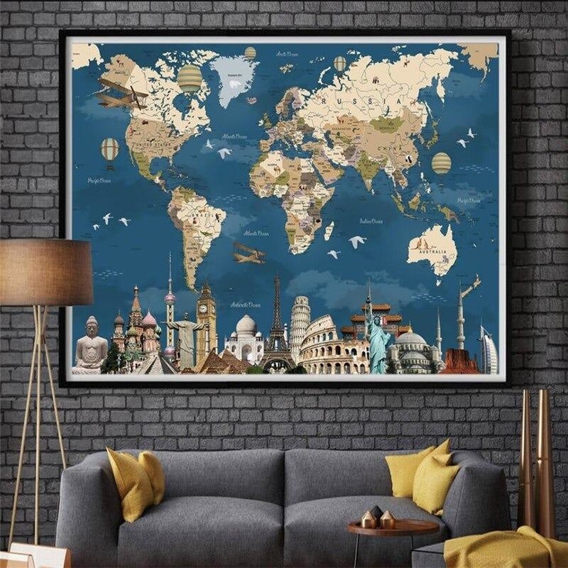 Carte du Monde Chambre