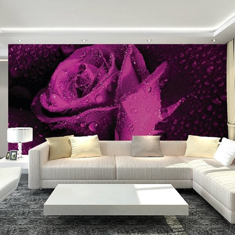Papier Peint 3D Fleur Violette