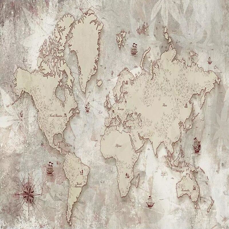 Papier Peint Carte du Monde Chambre