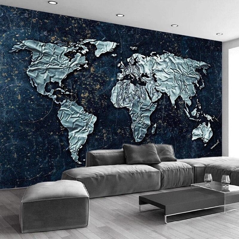 Papier Peint Carte du Monde Murale