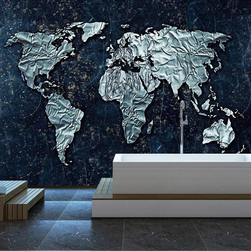 Papier Peint Carte du Monde Murale