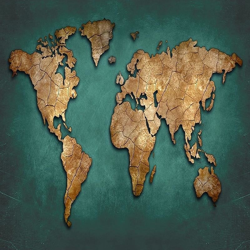 Papier Peint Carte du Monde pour Chambre