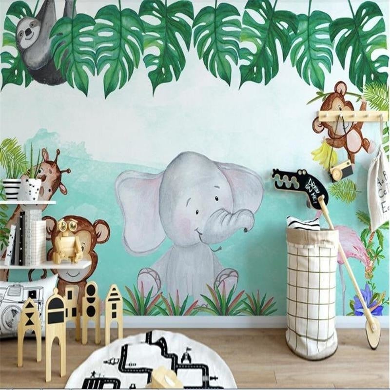 Papier Peint Jungle Éléphant