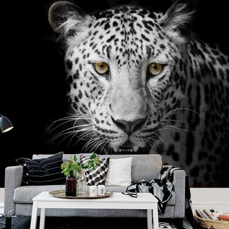 Papier Peint Leopard Noir Blanc