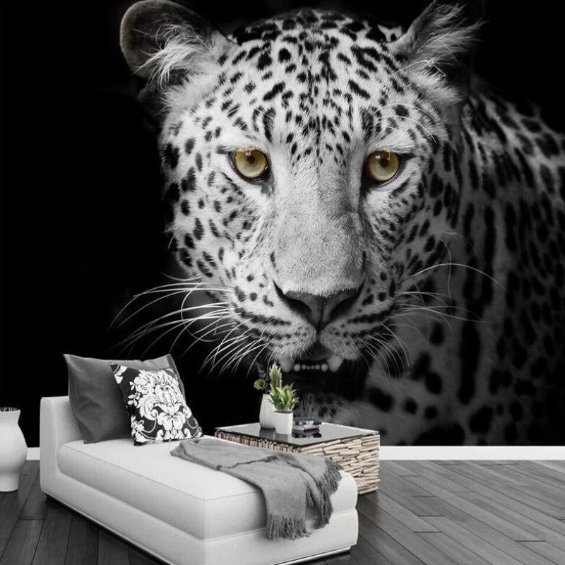 Papier Peint Leopard Noir Blanc