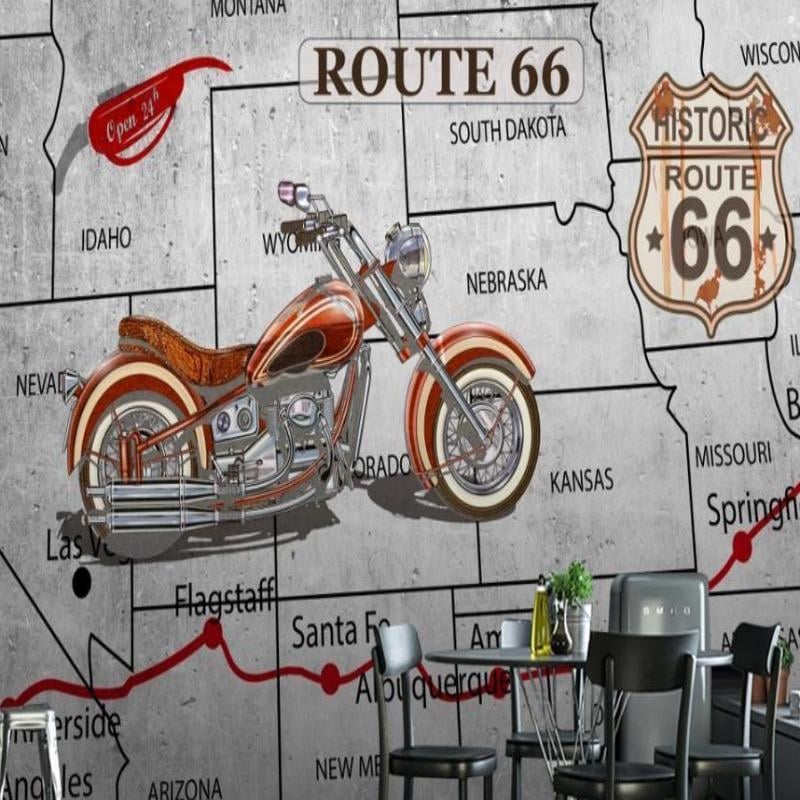 Papier Peint Moto Route 66