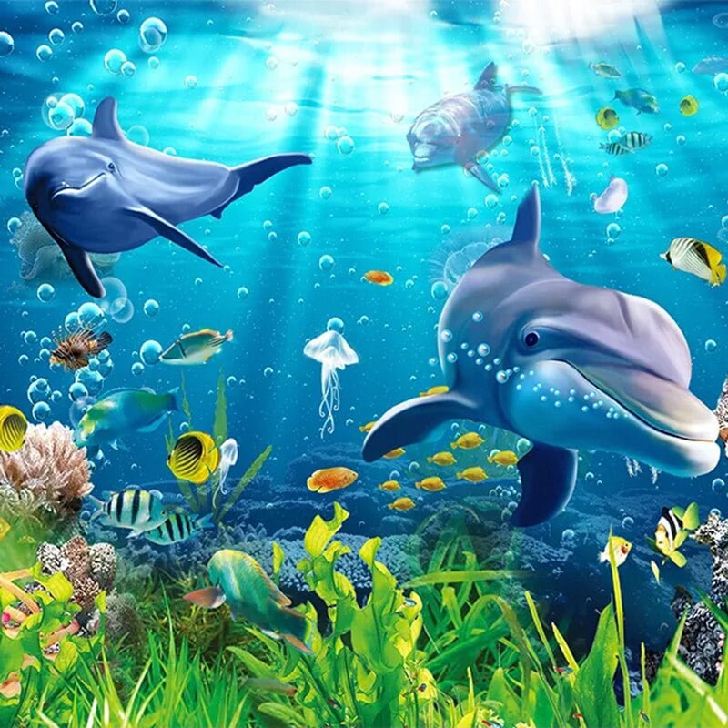 papier peint mural aquarium