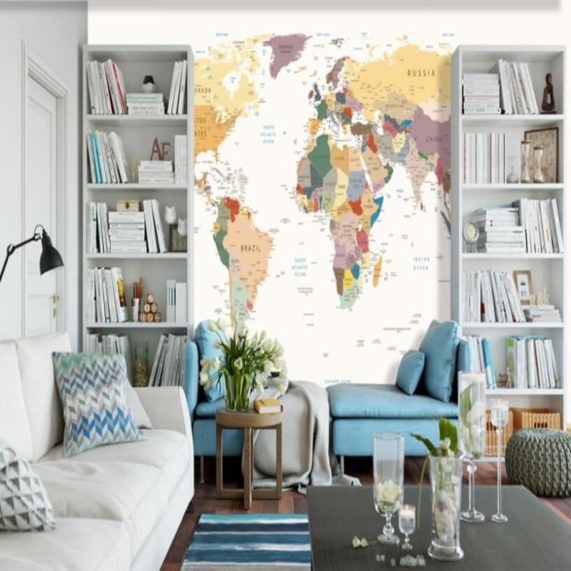 Papier Peint Mural Carte du Monde